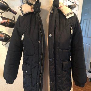 Burberry black Puffer Jacket boys Size 10 minus the hood